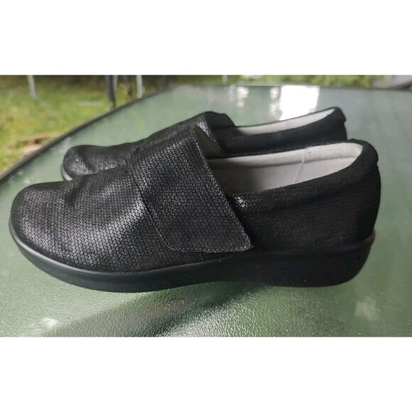 Alegria Shoes Women's Size 40 (US 9.5-10) LAU-870 Black Leather Slip On Strap - Picture 2 of 7